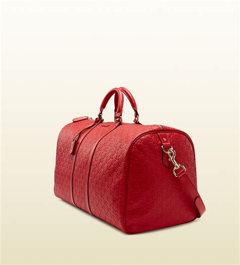 red gucci duffle bag|gucci duffle bag vintage.